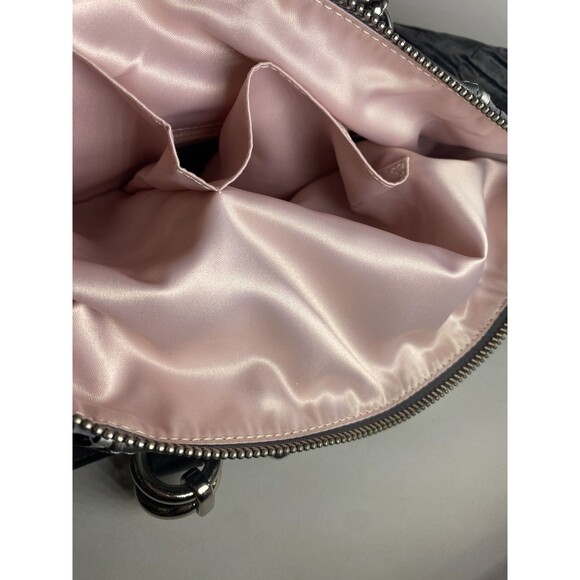 Coach Leather Satchel Purse Bag F20084 Ashley Madison Pleated Gray Pink Lining - Picture 10 of 16